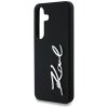Etui Karl Lagerfeld Silicone Metal       Signature Logo do Samsung Galaxy S25 czarny